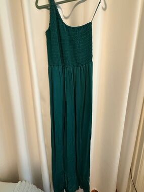 Marine Layer Teal One-Shoulder Wide-Leg Jumpsuit NWT
